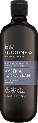 Baylis & Harding Goodness Men Amber & Tonka Bean Shower Gel