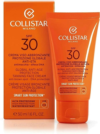 Collistar Global Anti-Age Protection Tanning Face Cream SPF30