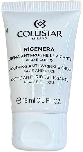 Collistar Rigenera Smoothing Anti Wrinkle Cream Face And Neck
